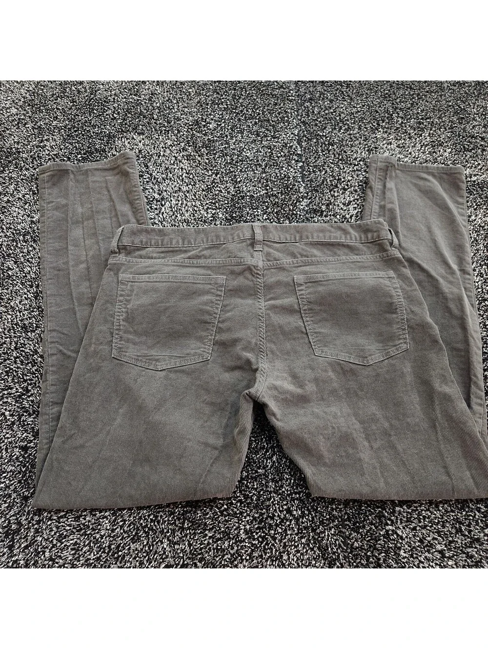 J Crew 484 Slim Fit Corduroy Pants Mens Grey Ribbed Trousers Size 36x32